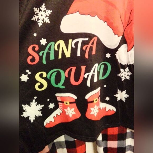 Festive ‘Santa Squad’ Christmas Family Pajama Set - Size Large UNISEX - Picture 3 of 5